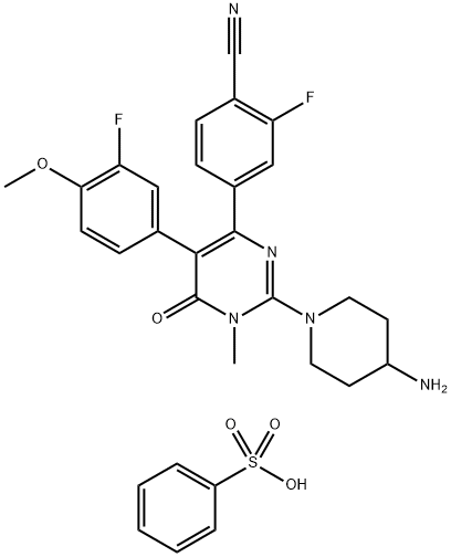 Pulrodemstat benzenesulfonate Structure